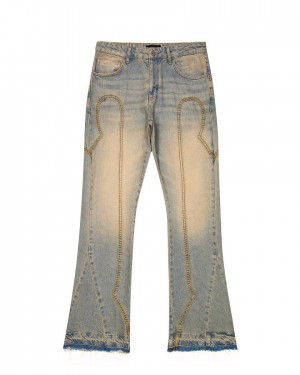 Trapstar Irongate Panel Denim Jeans Albastri | TS-65316