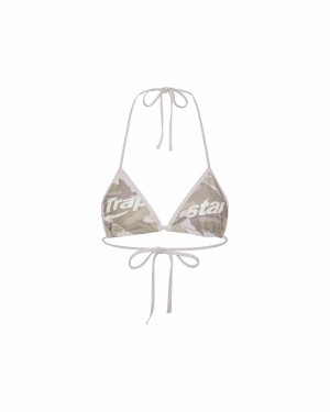 Trapstar Womens Hyperdrive Bikini Top Camuflaj | TS-65097