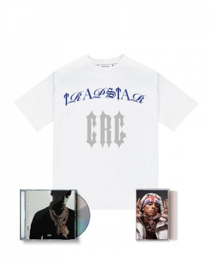 Trapstar x Central Cee Script Tee CD & Cassette Bundle Albi | TS-65220